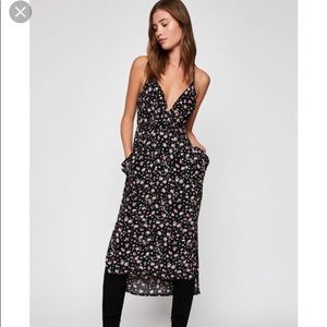 BCBGeneration Wild Flower Surplice Midi Dress